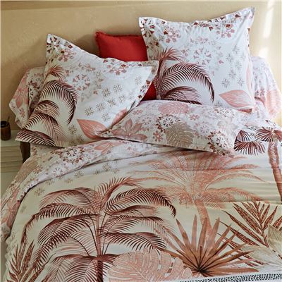 Linge de lit motif exotique - BECQUET CRÉATION