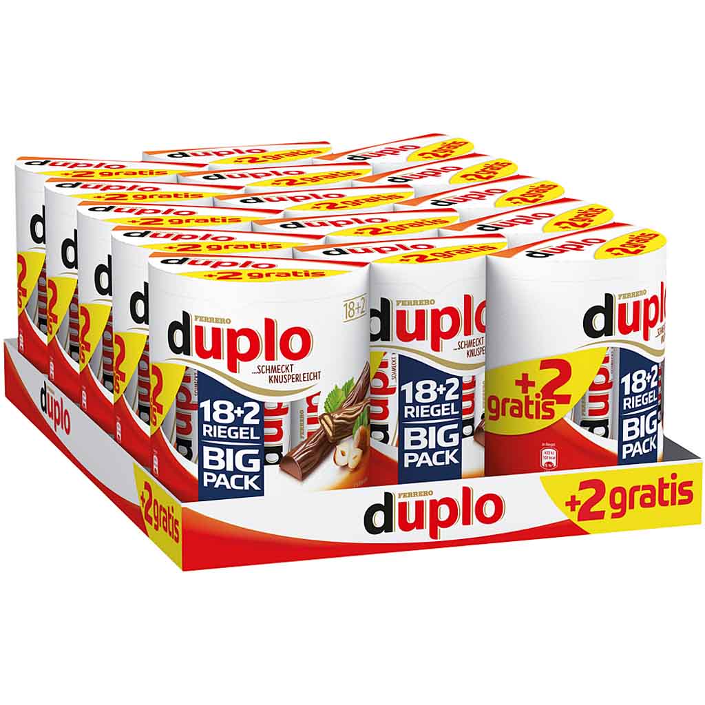 Ferrero Duplo Big Pack 18+2 Schokoriegel 364g MHD:9.3.25