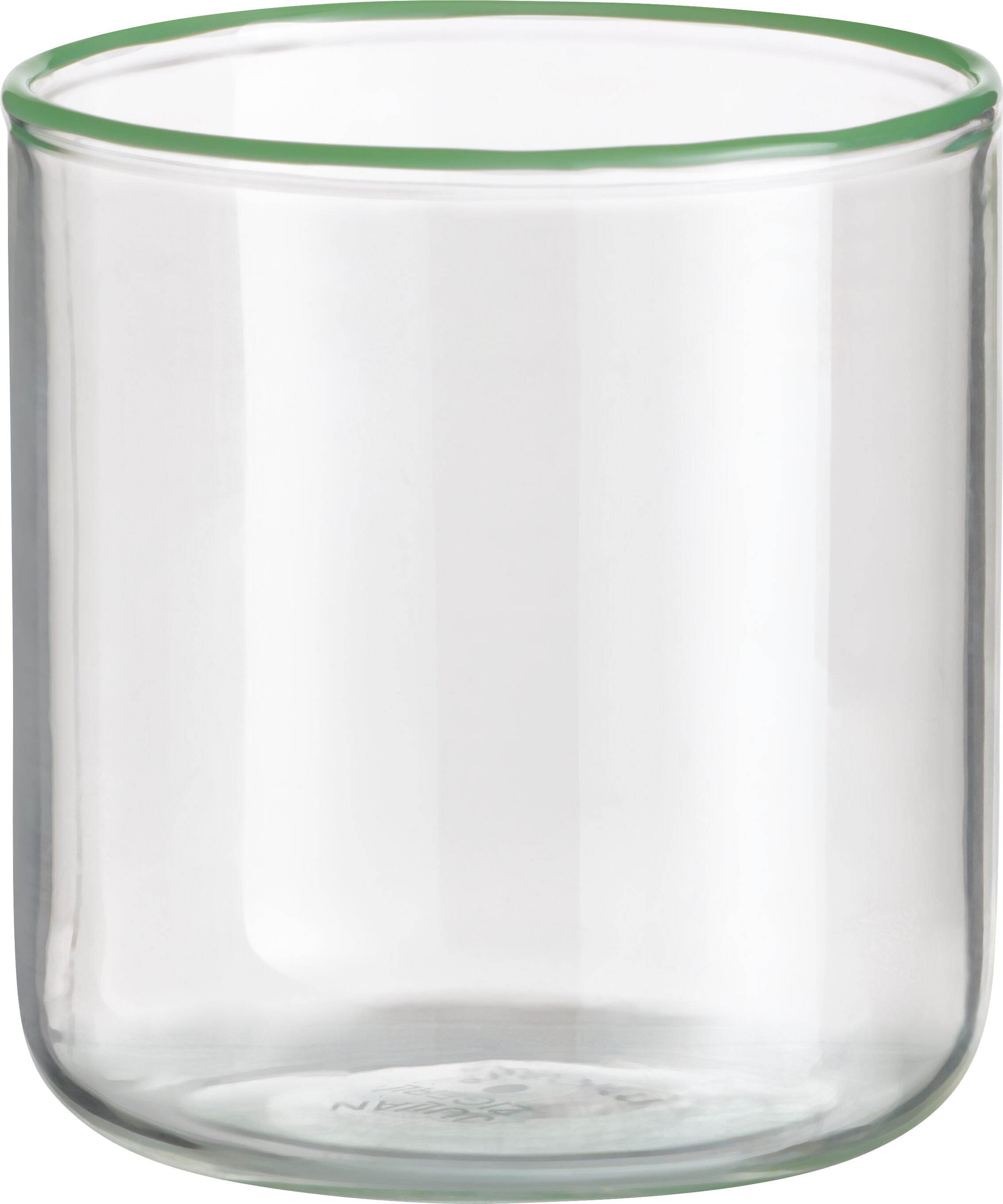 SE-ZIGERLI WASSERGLAS M. RAND GRUEN 250M - Grün / H: 8.0 cm