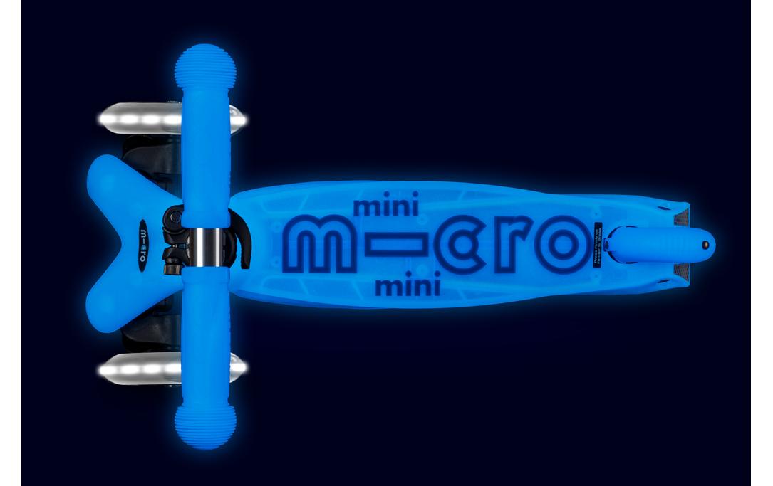 Kickboard Mini Micro Deluxe Glow LED BlauScooter für Kinder