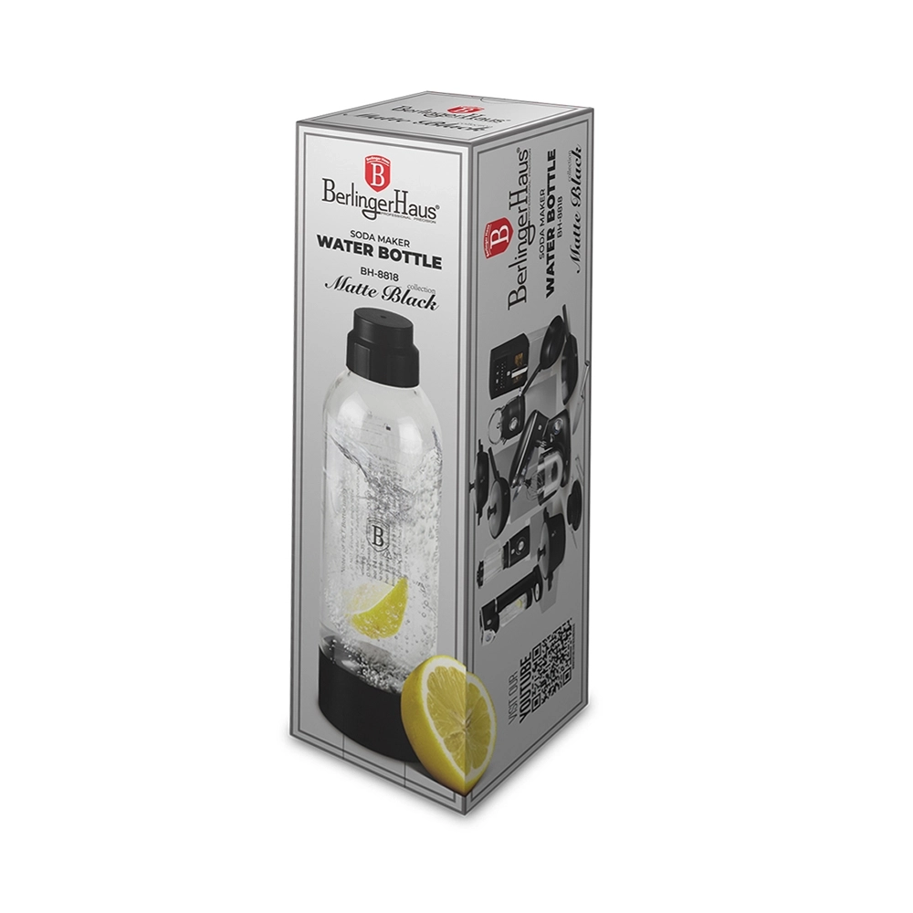 Berlinger Haus Wassersprudlerflasche 1L Matte Black Collection