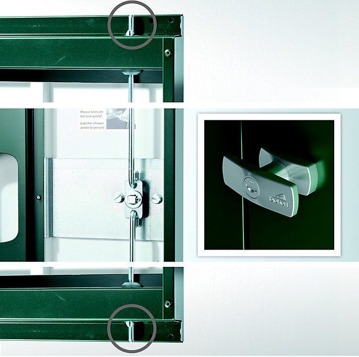 Abri de jardin double porte Biohort Europa T2 en métal coloris gris foncé métallique ép.0,53 mm surface extérieure 2,68 m²