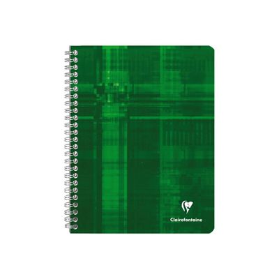 Clairefontaine - Cahier à spirale 17 x 22 cm - 100 pages - grands carreaux (Seyes) - disponible dans différentes couleurs