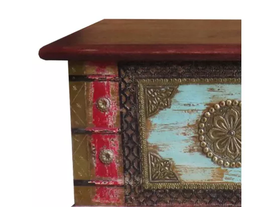 Coffre en bois marron 146x40x45h