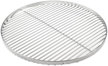 HeRo24 Grillgalgen Schwenkgrill T210 – Grillgestell mit Erdspieß aus Edelstahl (3,5 cm Rohr) – inkl. 50 cm Edelstahl Grillrost – höhenverstellbar für Feuerstelle & Outdoor