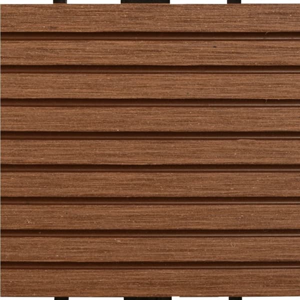 vidaXL Terrassebord 22 stk 30x30cm 2 kvm WPC brun