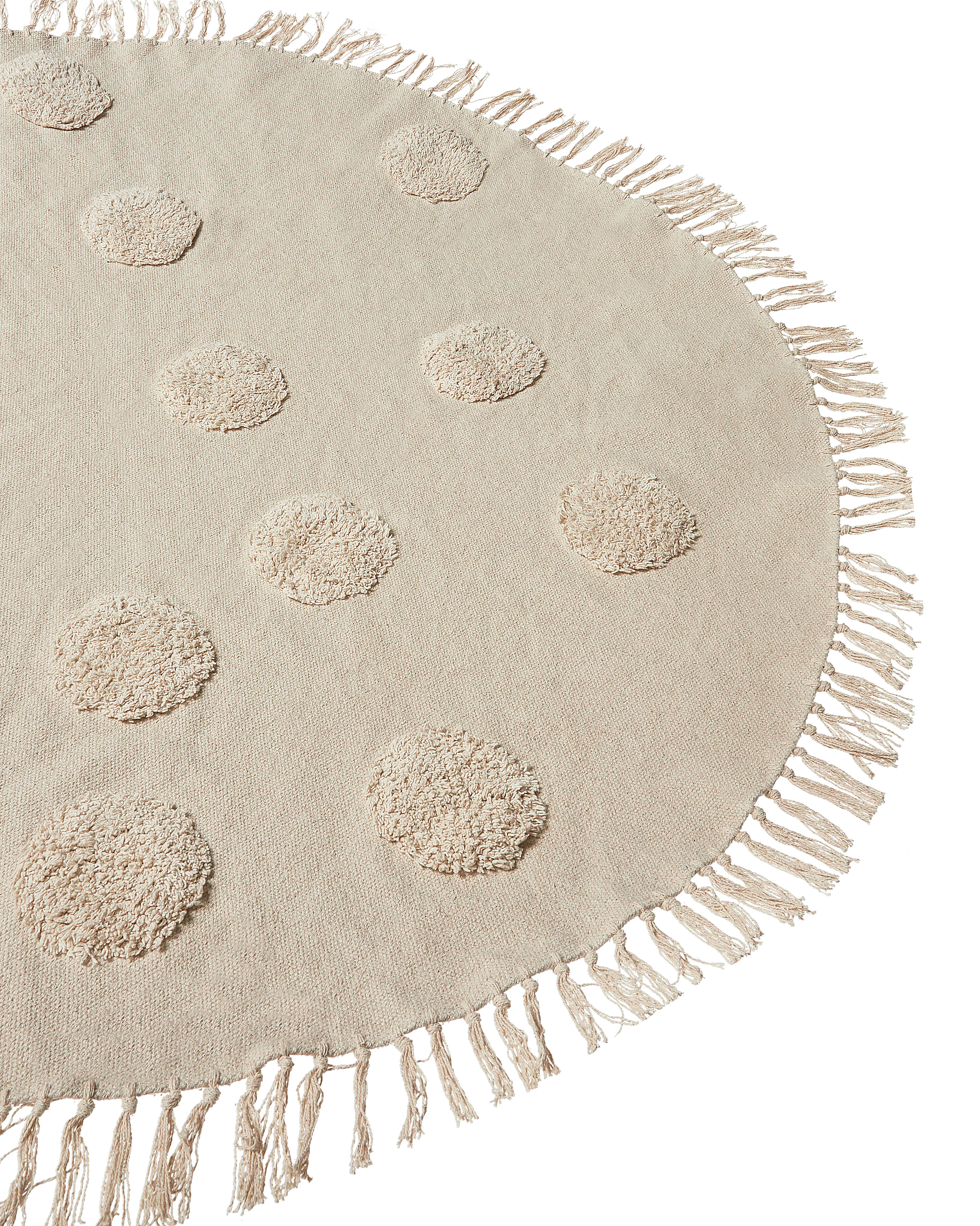 Kindervloerkleed WAHAR Beige ø 140 cm Katoen