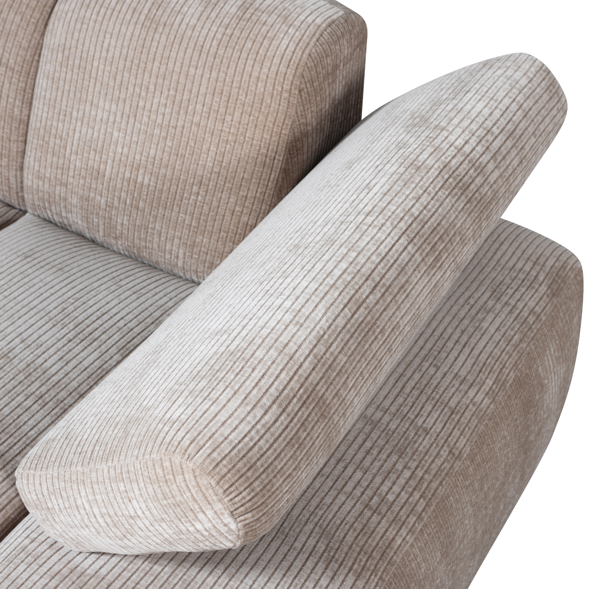 Chaise Longue Mojo Element Rechts - Geweven Ribstof - Donkerzand Mojo Chaise Longue Element Rechts - Geweven Ribstof - Donkerzand
