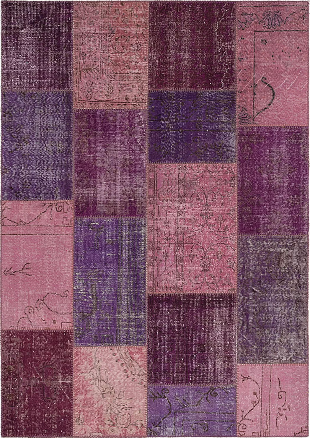 Vintage Teppich Patchwork 170 x 240 cm