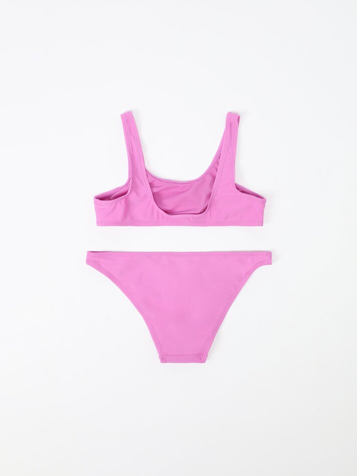 Conjunto básico de biquíni de duas peças - Lilás