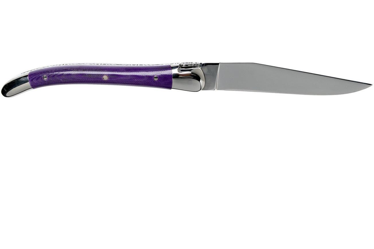 Forge de Laguiole 129INTCVIOBRI 9cm, violet micarta, laguiolemes