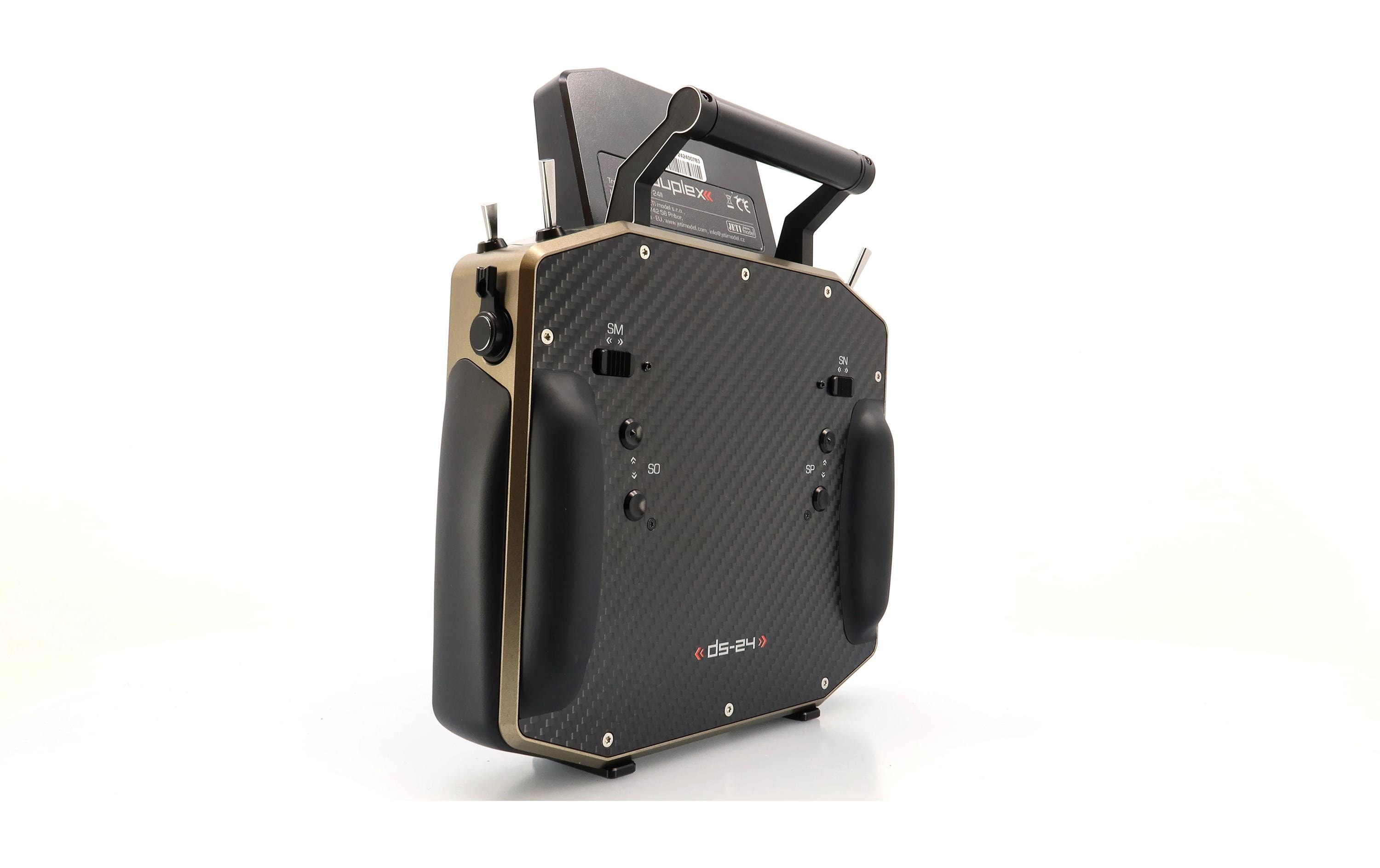Fernsteuerung DS-24II Carbon Line Bronze 24 Kanal, Duplex EX<br>Professioneller 24-Kanal-Sender mit Geber auf Rückseite und Carbon-Frontplatte