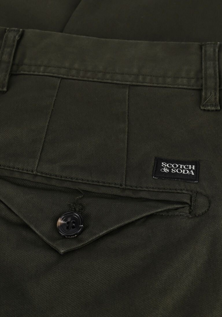 SCOTCH & SODA donkergroene scotch & soda chino stuart regular slim-fit