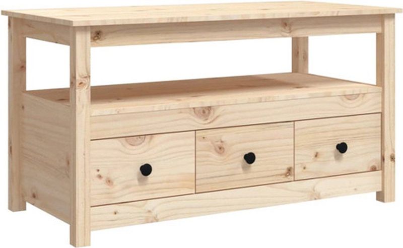 Salontafel - Massief Grenenhout - Stabiel Frame - 3 Lades