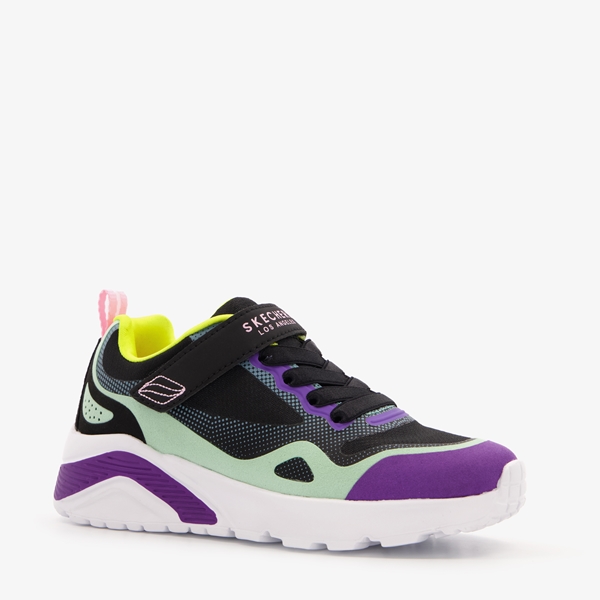 Skechers Uno Lite meisjes sneakers paars zwart