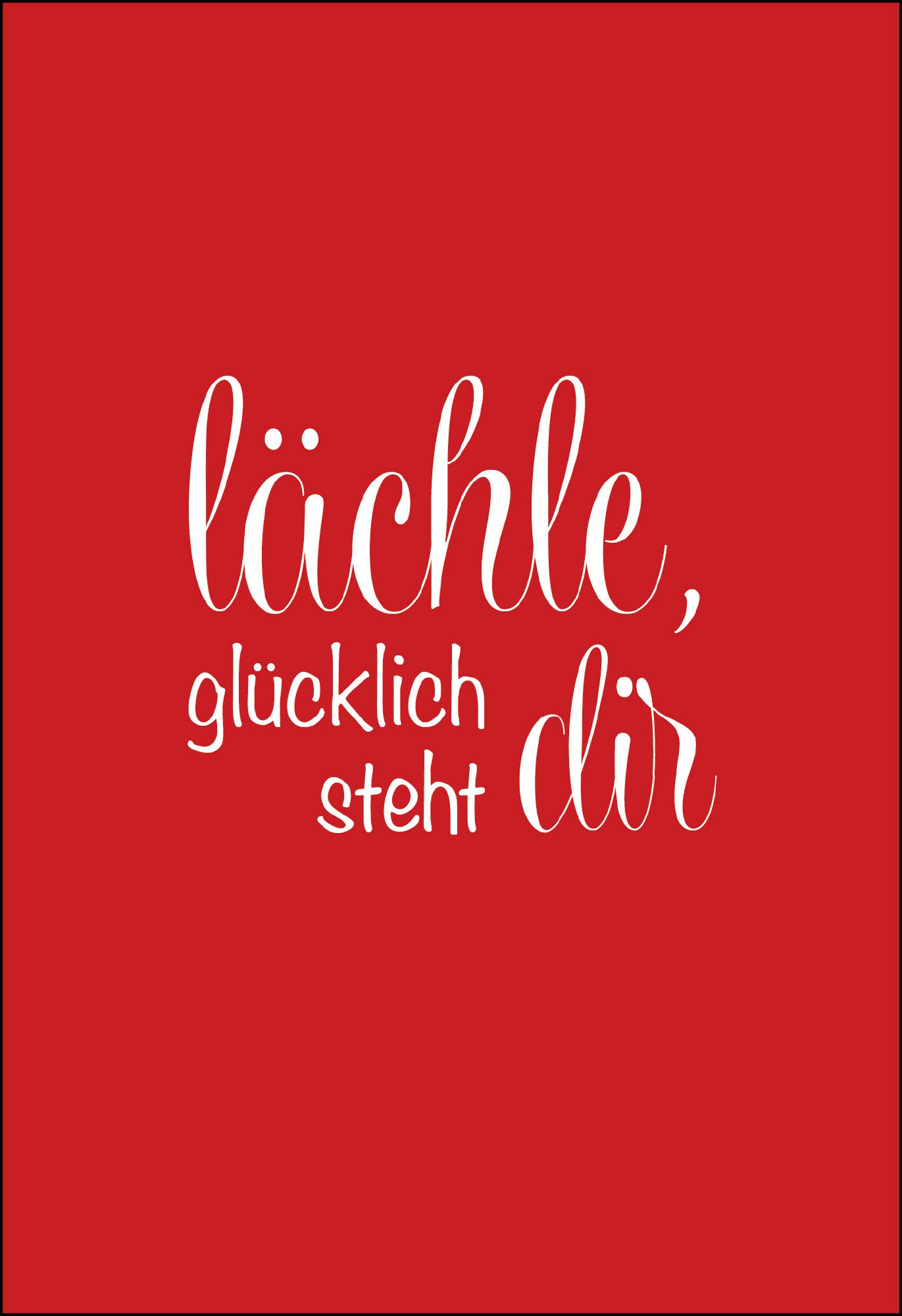 Postkarte 'Glücklich steht dir' günstig bestellen