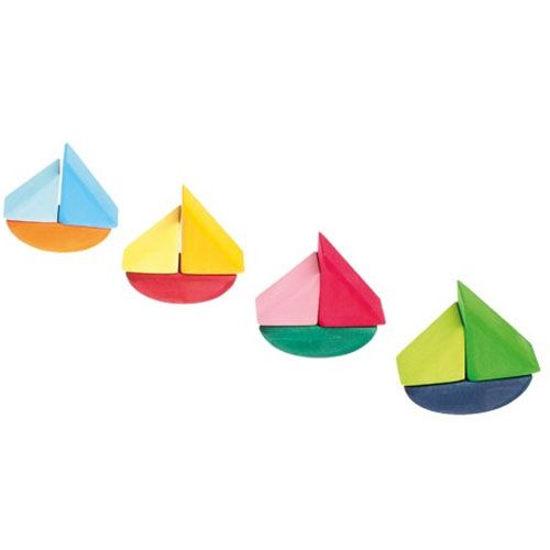Grimm's blokkenset schommelbootjes