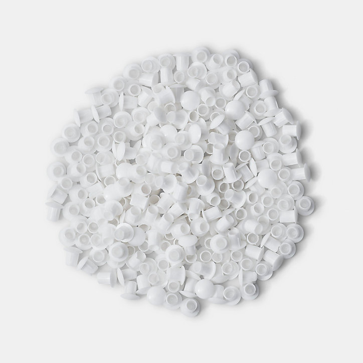 Lot de 230 caches trou GoodHome L. 5,2 mm plastique blanc