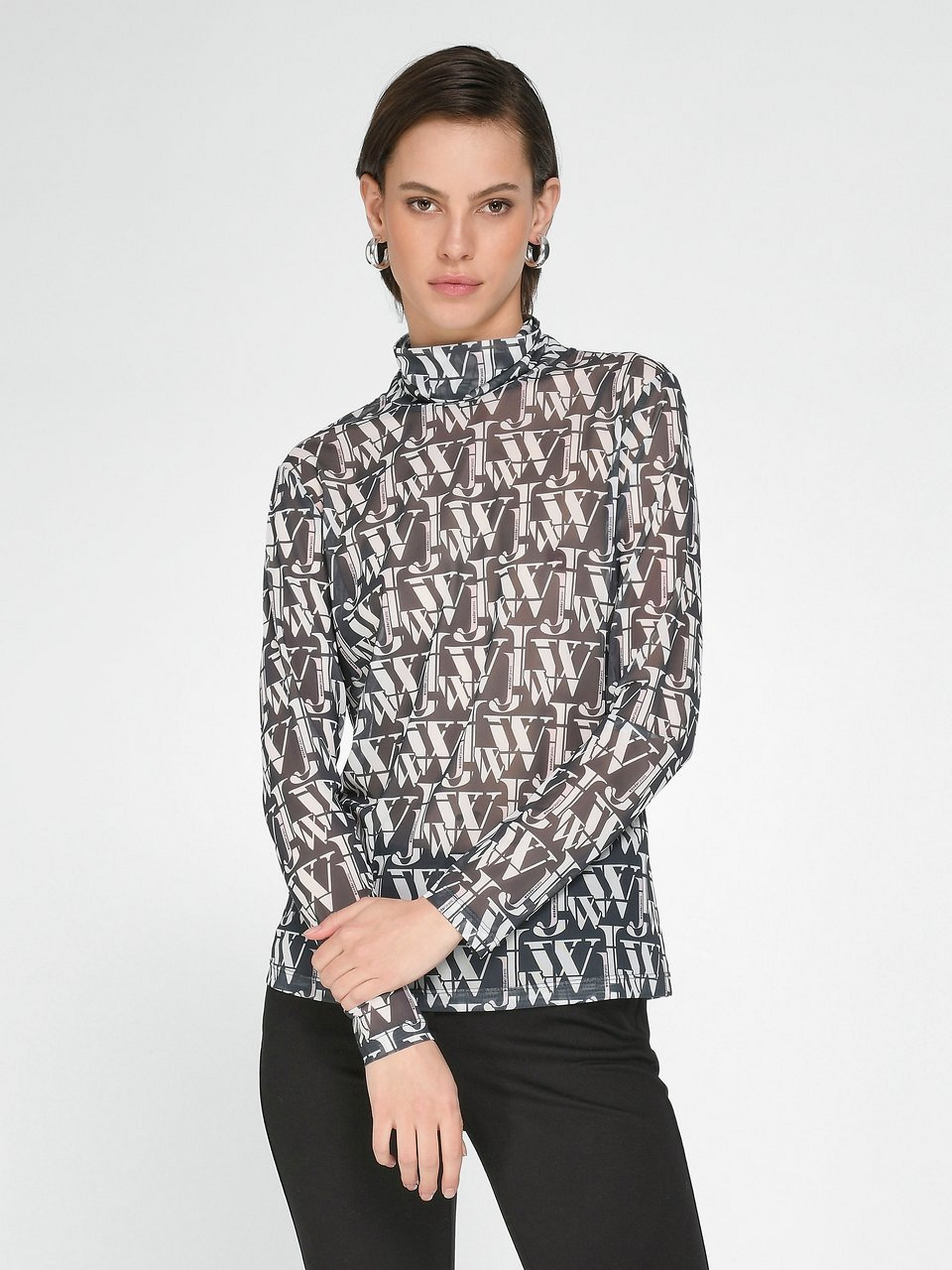 Shirt mit Stehkragen