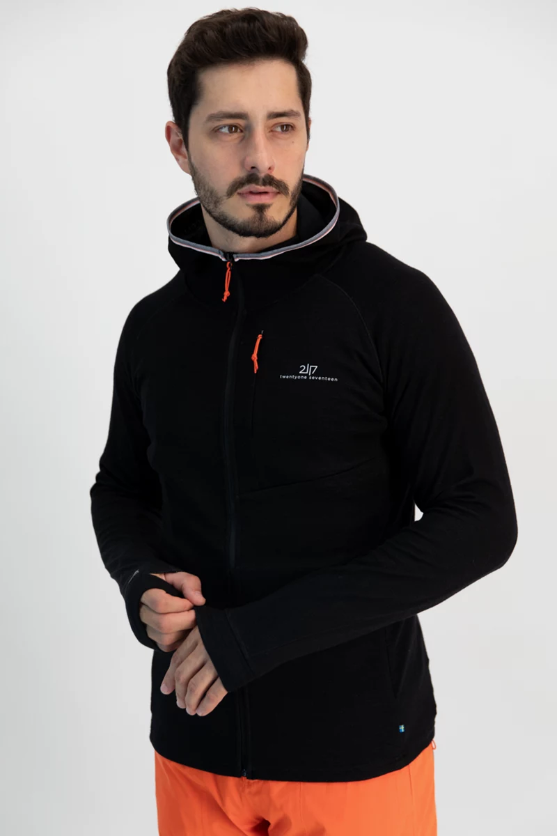 2117 OF SWEDEN Gasska Merino Hooded Herren Midlayer