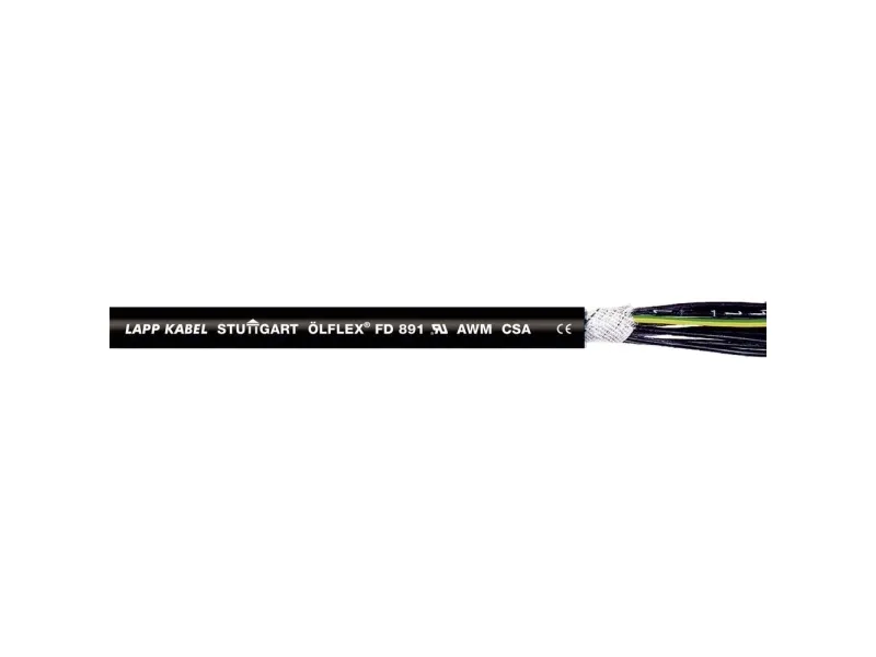 Lapp ÖLFLEX FD 891, 50 m, Sort, PVC, 268,8 kg/km, 469 kg/km, 300 V