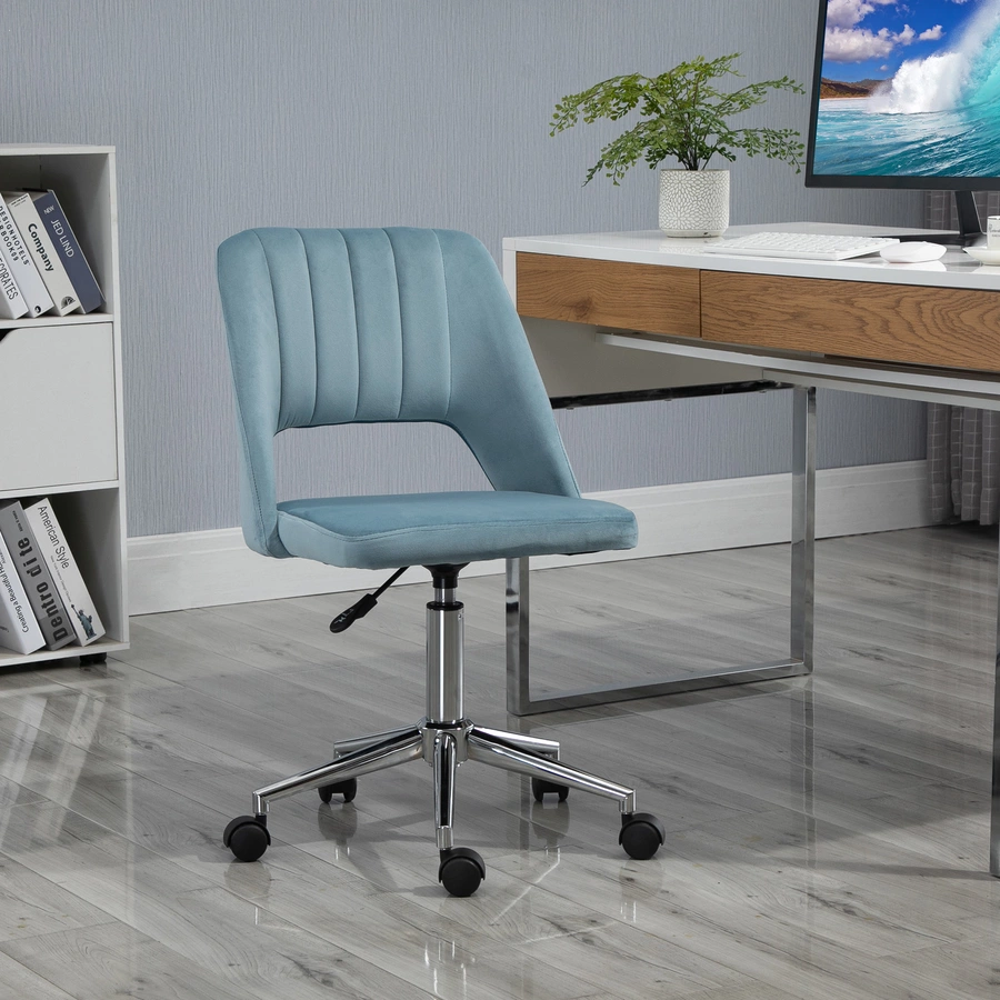 Vinsetto Bürostuhl moderner Stil, drehräder, High-End-Gaslift Blau