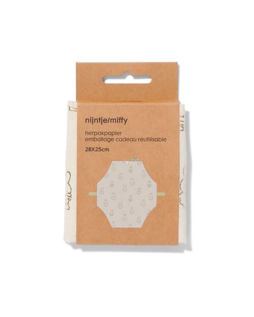 papier d’emballage Miffy en tissu réutilisable S
