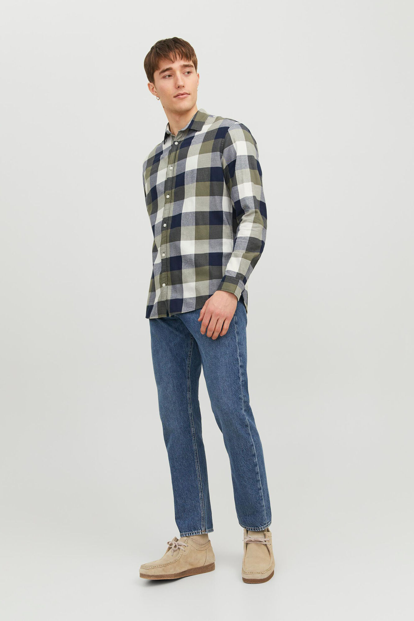 Camisa xadrez de sarja