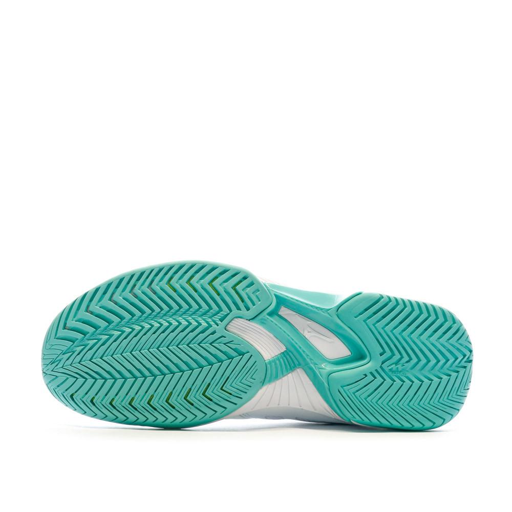 Mizuno Chaussures de Tennis Blanches/Bleu Femme Mizuno Exceed Tour