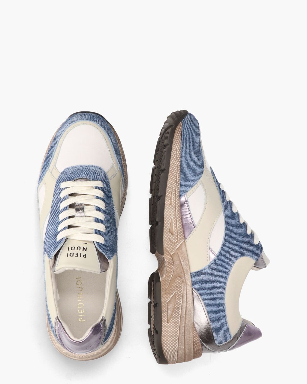 Piedi Nudi 2838-02.12 Blauw/Multicolor Damessneakers