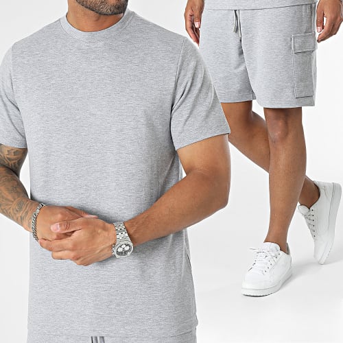 Ensemble Tee Shirt Et Short Jogging Gris