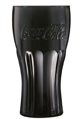 Coca Cola Mirror Glas Zwart 37 cl