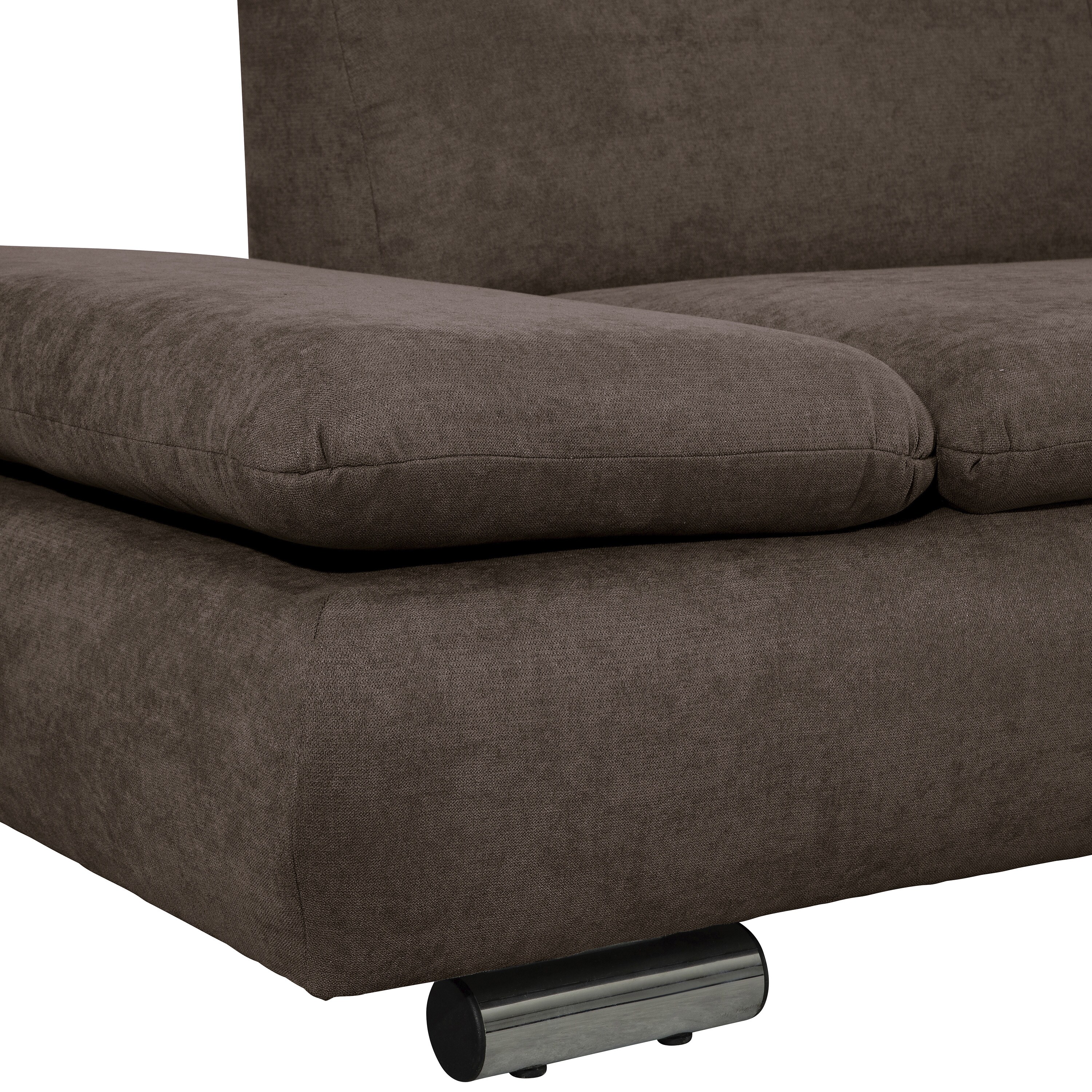 Max Winzer Terrence Sofa 2,5-Sitzer links mit Ecksofa rechts Flachgewebe schoko