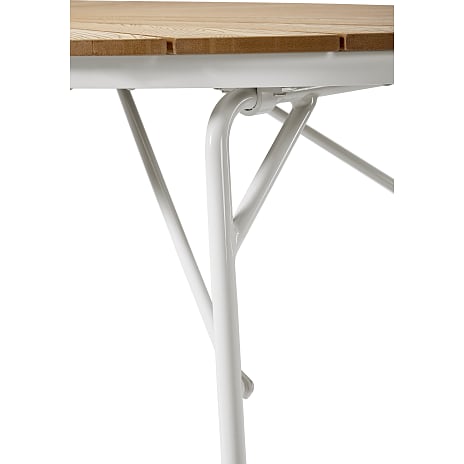 Kerteminde teak - nonwood havebord 180x90 cm, hvidt stel
