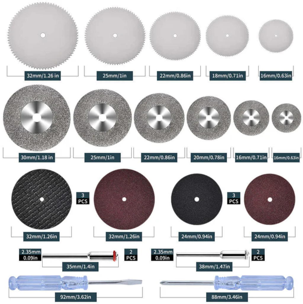 Hanboost  Cutting Disc Set für Rotary Tool    Vielseitige Schneidlösungen im Komplettset