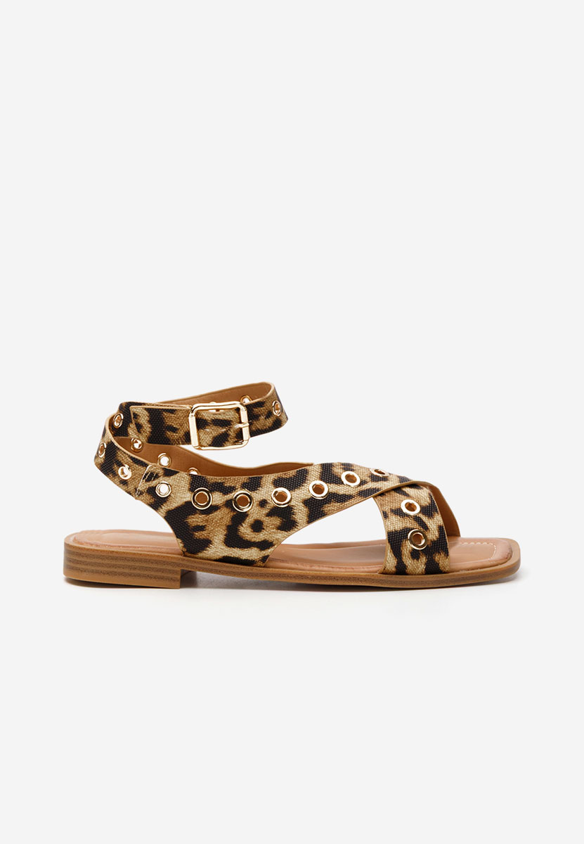 Sandales plates leopard Zarrana