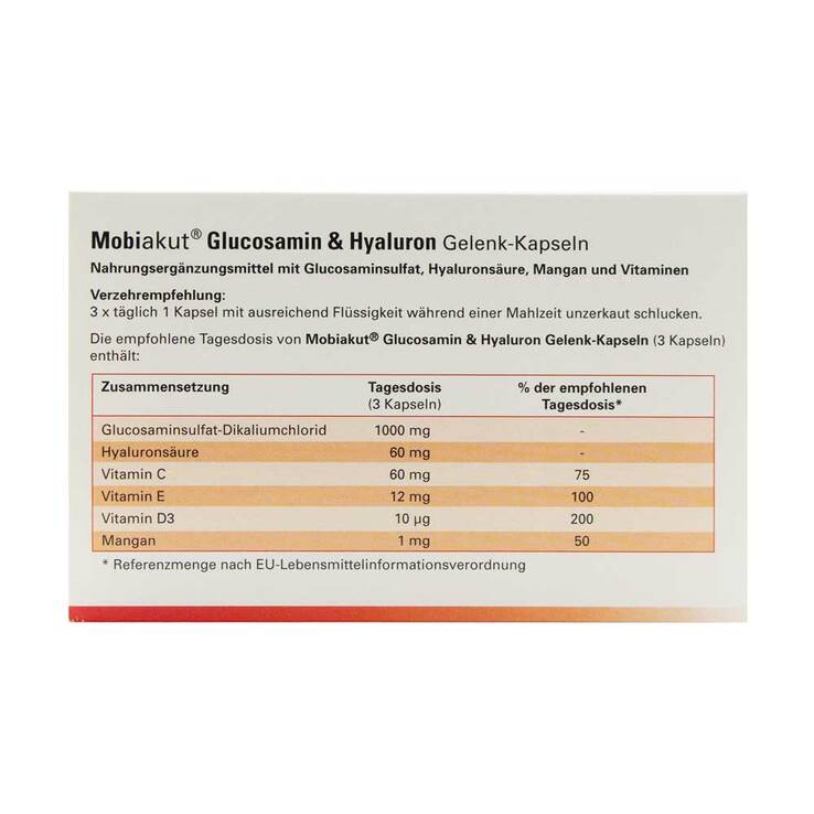Mobiakut Glucosamin & Hyaluron Gelenk-Kapseln, 90 St