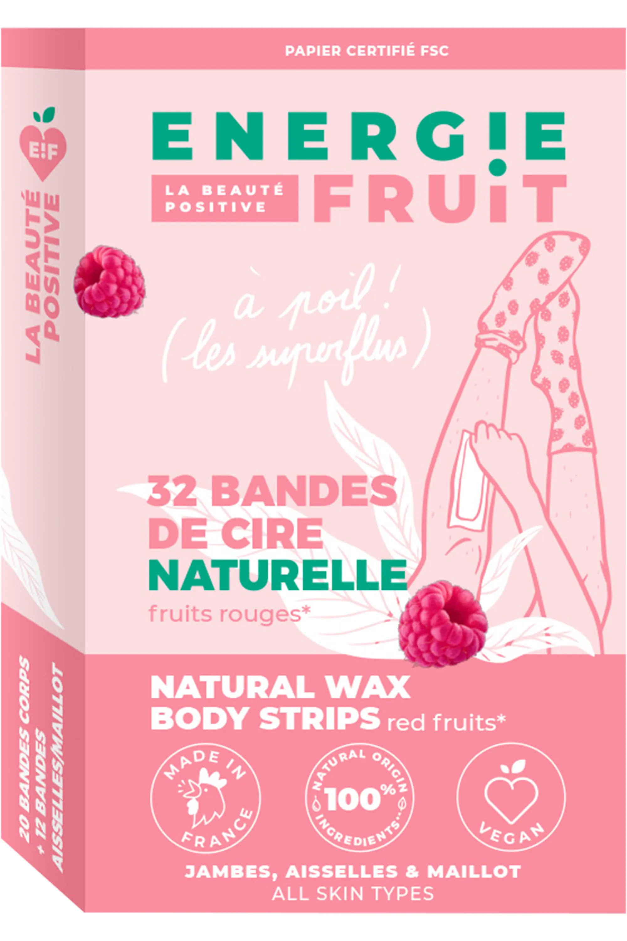 Energie Fruit Bandes de cire froide corps aux fruits rouges