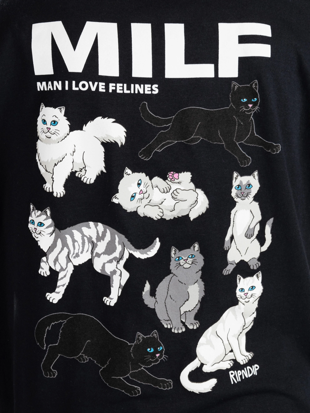 RIPNDIP Man I Love Felines T-Shirt black