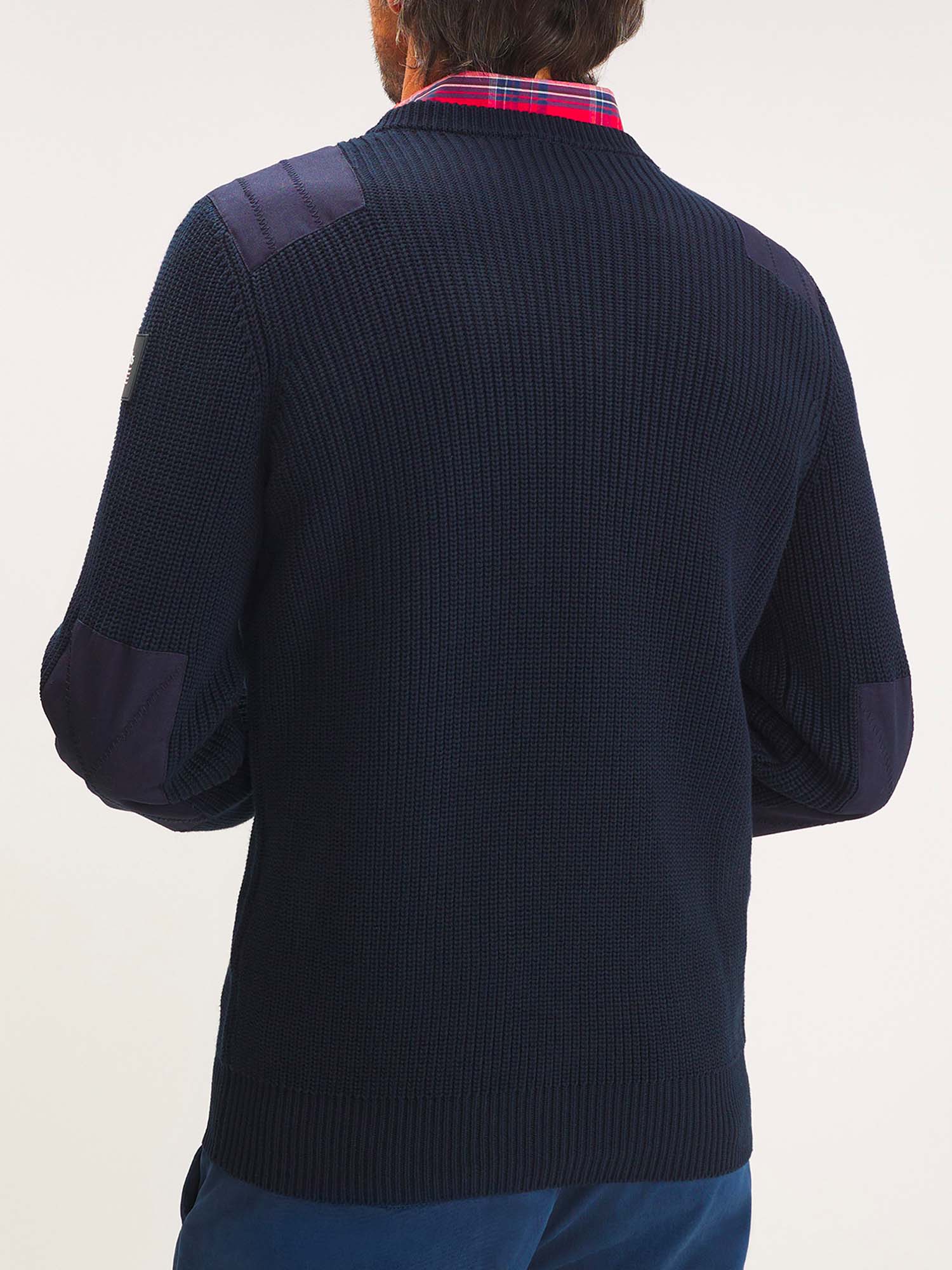 Pull Homme Col Rond Maille Marine