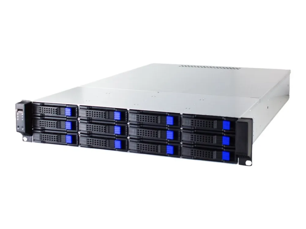 FANTEC SRC-2612X07 - Rack-monterbar - 2U - SSI EEB - SATA/SAS - hot-swap - ingen strømforsyning - sort, sølv - USB