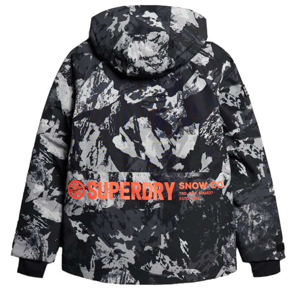 Veste de ski SUPERDRY FREESTYLE CORE JACKET VOLCANIC MOUNTAIN CAMO GREY
