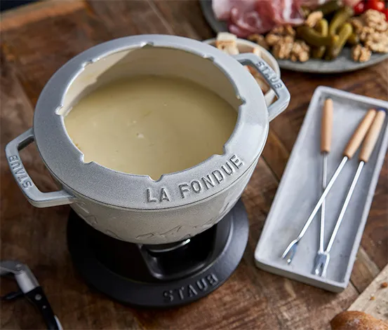 STAUB Fondue-Set, weiß