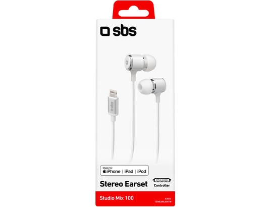 SBS - Ecouteurs stéréo intra-auriculaire Lightning blanc