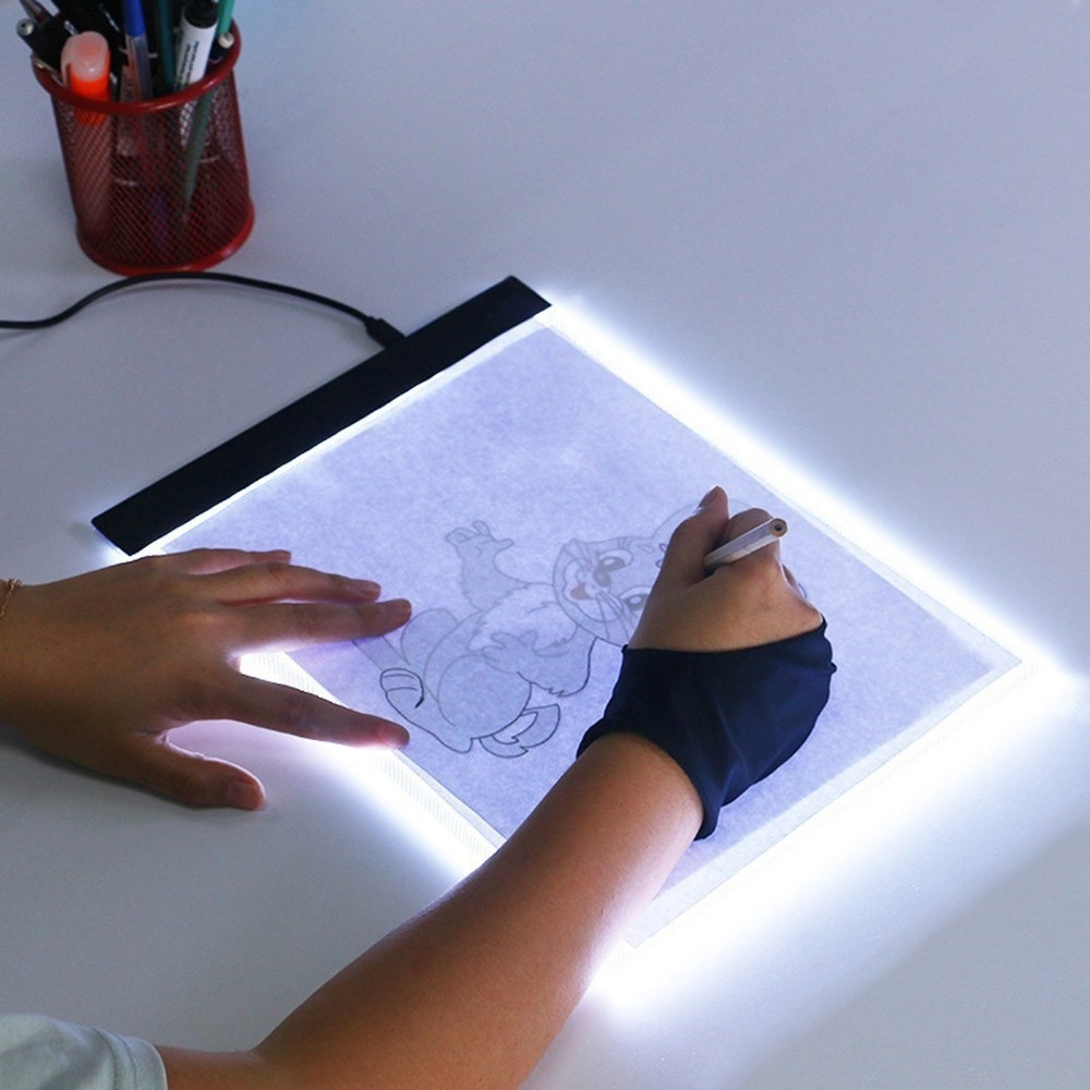 Dimmbares LED Zeichenbrett A4 Querformat Grafiktablet Lichttisch Kopiertisch