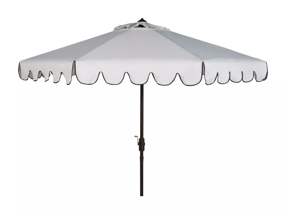 Parasol Blanc/Noir OPEN: 255 x 255 X 250 CLOSE: 15 x 15 x 250 cm - Dorinda