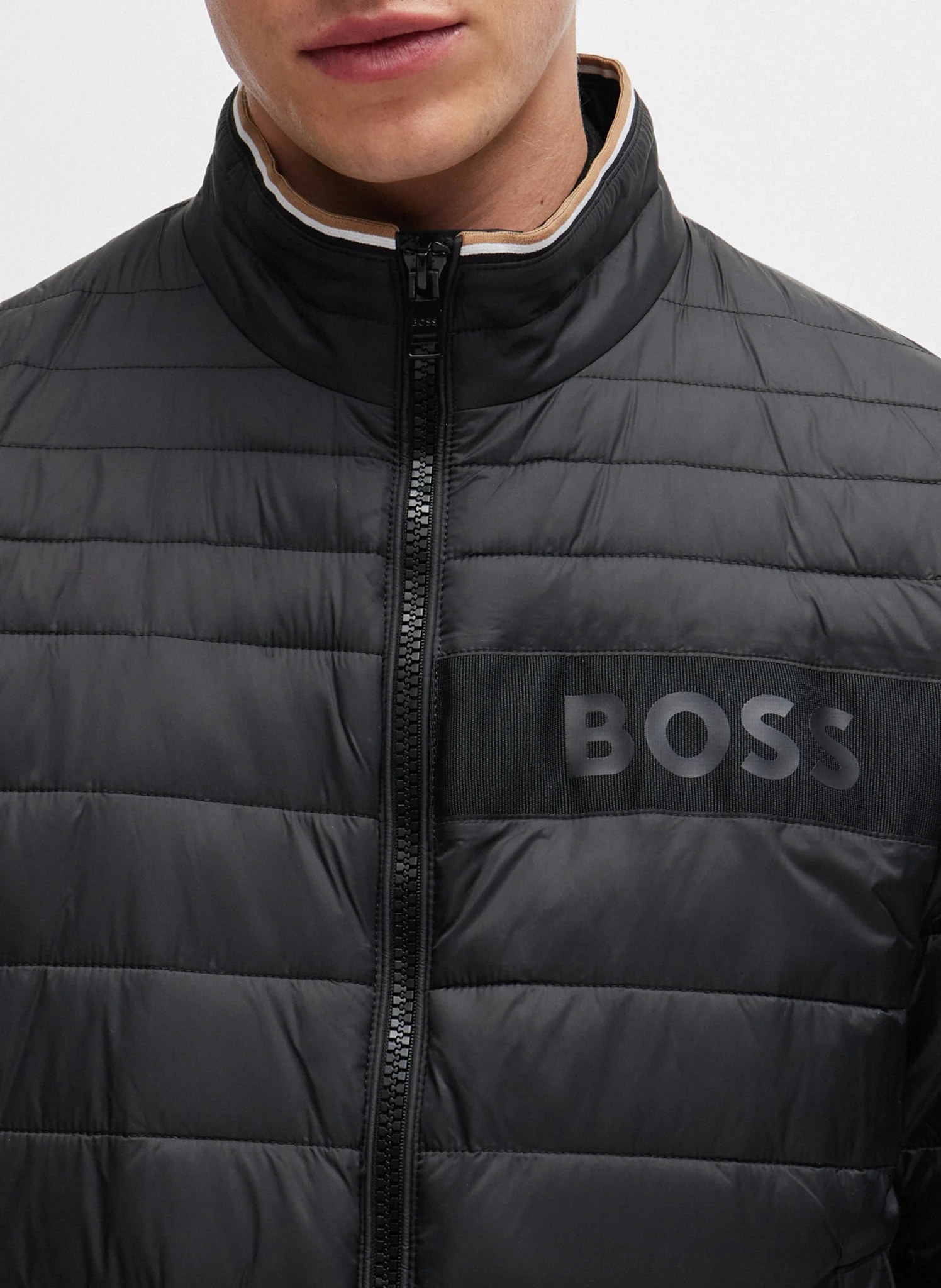 Doudoune col montant regular-fit| Noir