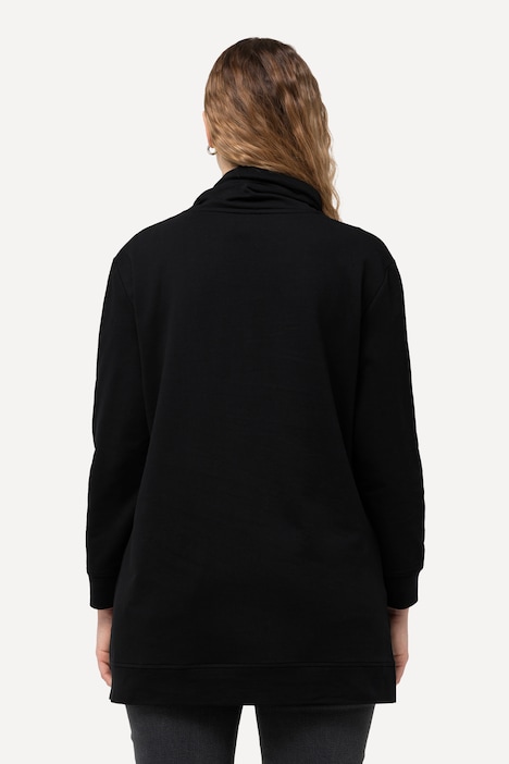 Sweatshirt, Schriftmotiv, Stehkragen, Langarm