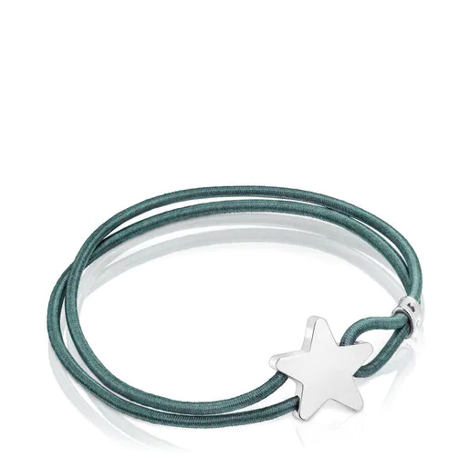 Pulseira elástica azul Sweet Dolls com estrela prateada