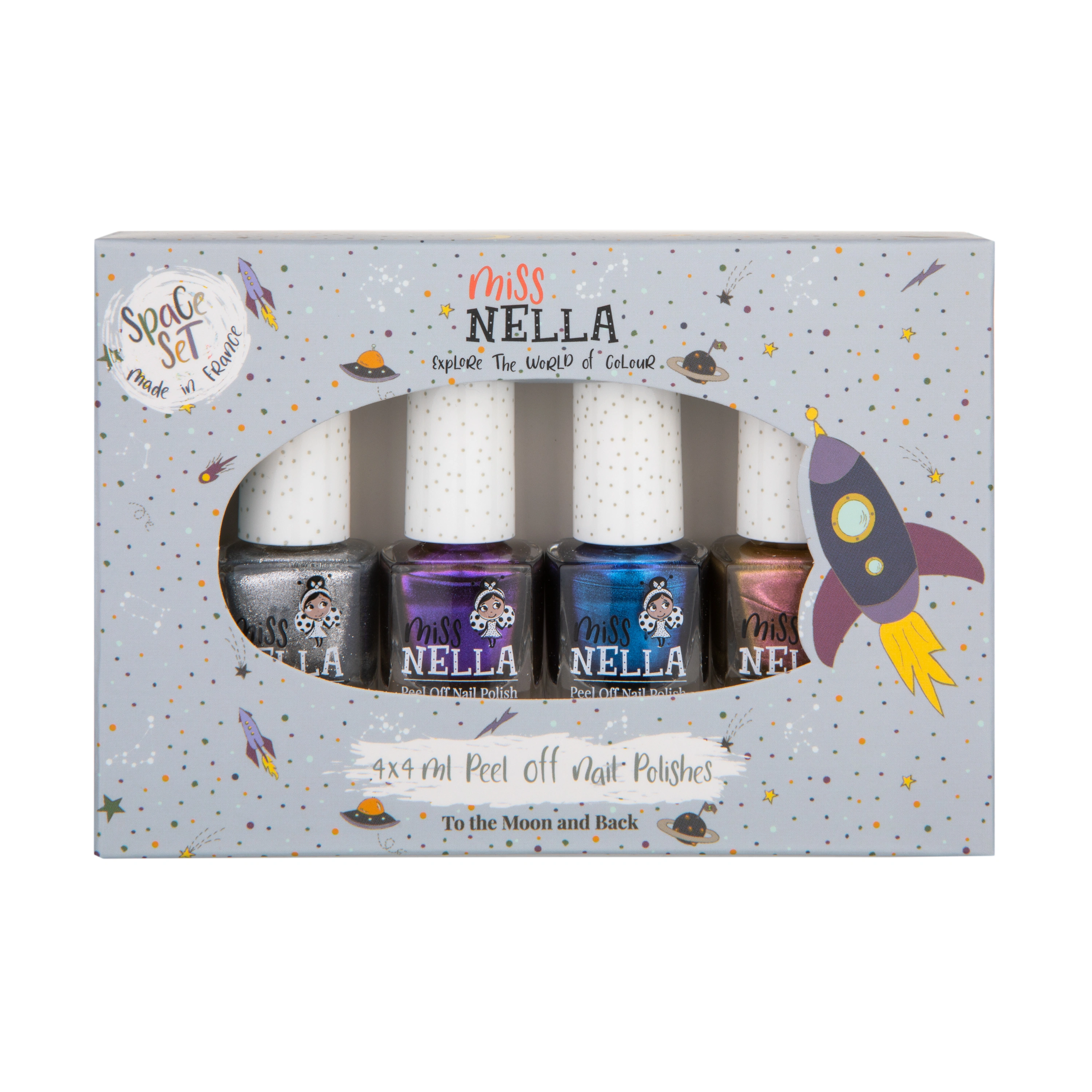 Kinder-Nagellack-Set SPACE COLLECTION (4X4ml)